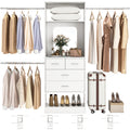 Unikito Closet Organizer, Sturdy Wood Walk In Closet System Starter Kit With 25\