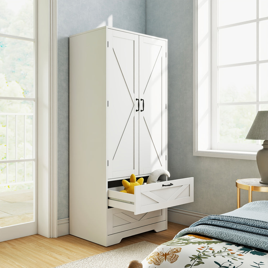 Armoire Wardrobe Closet with Doors, 65.3\