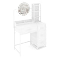 Modern LED Makeup Vanity Desk with Adjustable 3-Mode Mirror & Dressing Table - Frame Suitable for Women & Teens Bedroom, Power Outlet, Storage Drawers, Assembly Required Dresser for, Ideal Gift for And