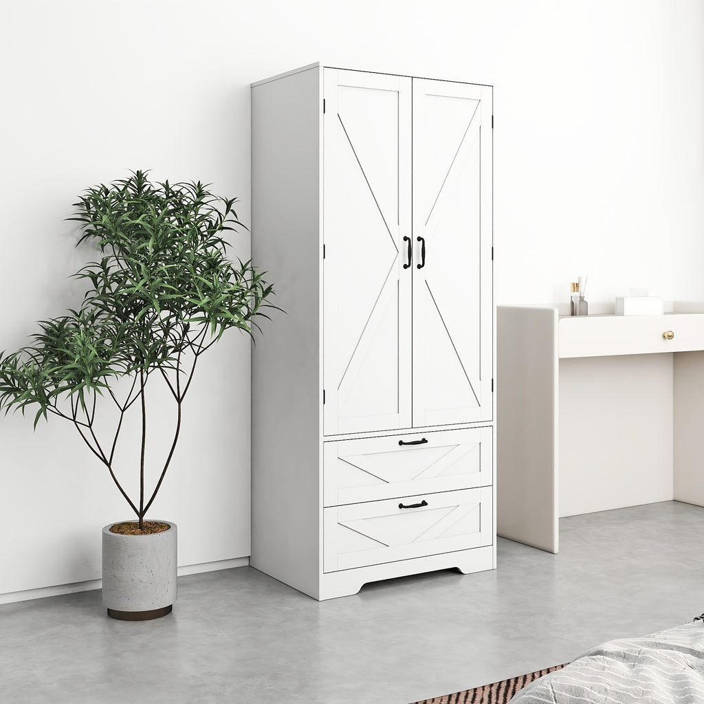 Armoire Wardrobe Closet with Doors, 65.3\